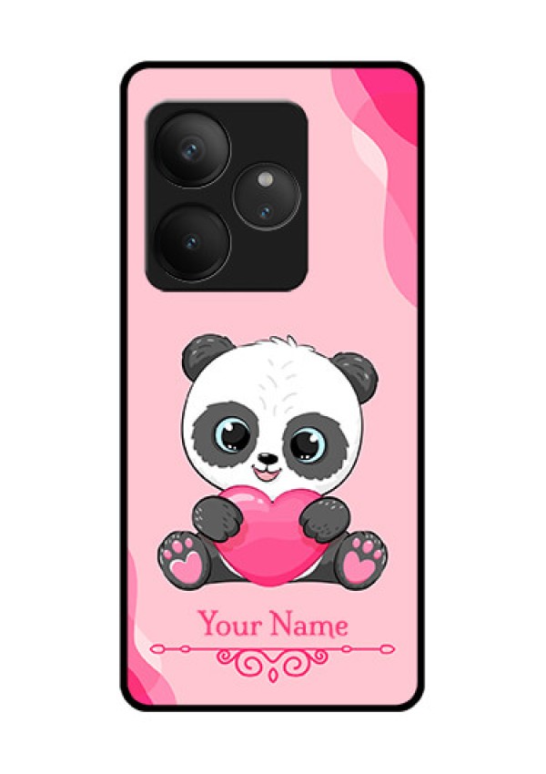 Realme GT 6T 5G Custom Glass Phone CaseCute Panda Design
