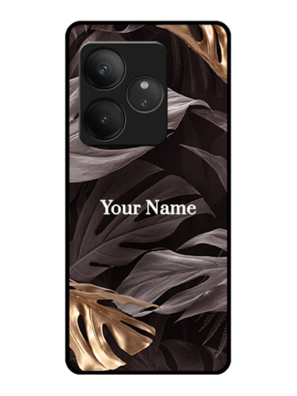 Custom Realme GT 6T 5G Custom Glass Phone CaseWild Leaves Digital Paint Design