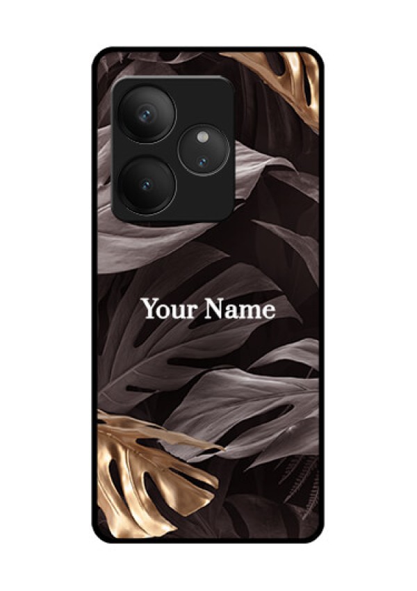 Realme GT 6T 5G Custom Glass Phone CaseWild Leaves Digital Paint Design