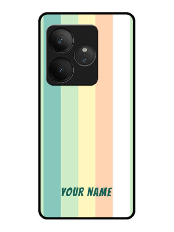 Custom Realme GT 6T 5G Custom Glass Phone CaseMulti - Colour Stripes Design