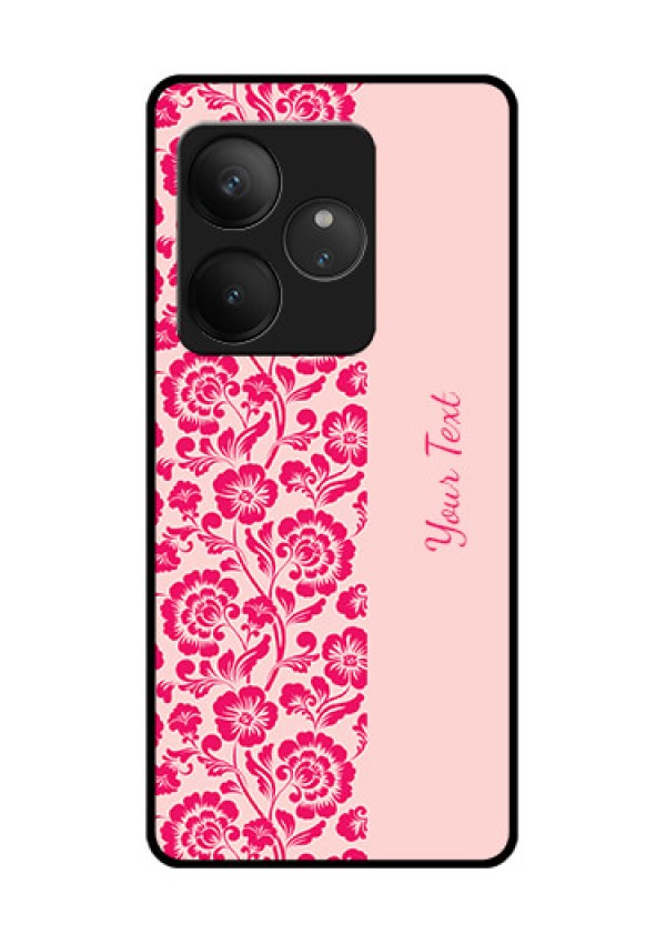 Realme GT 6T 5G Custom Glass Phone CaseAttractive Floral Pattern Design