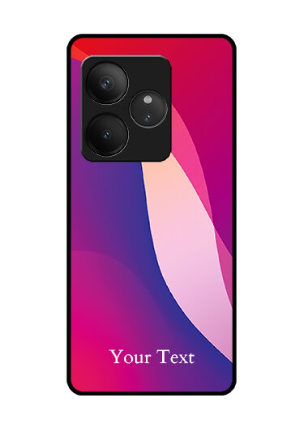 Realme GT 6T 5G Custom Glass Phone CaseDigital Abstract Overlap Design