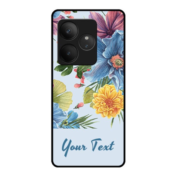 Realme GT 6T 5G Custom Glass Phone CaseStunning Watercolored Flowers Painting Design Realme GT 6T 5G Custom Glass Phone CaseStunning Watercolored Flowers Painting Design