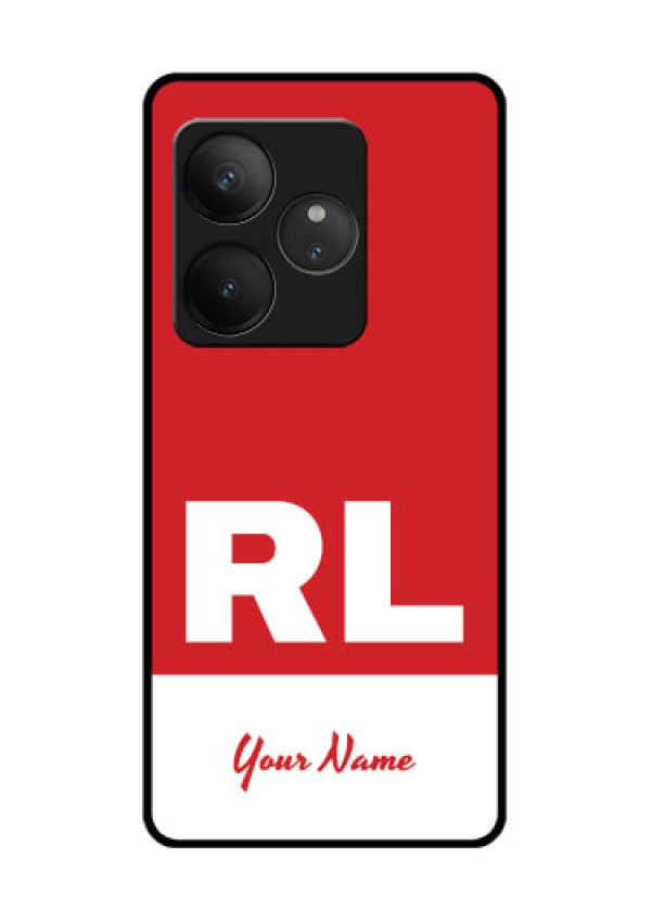 Realme GT 6T 5G Custom Glass Phone CaseDual Tone Custom Text Design