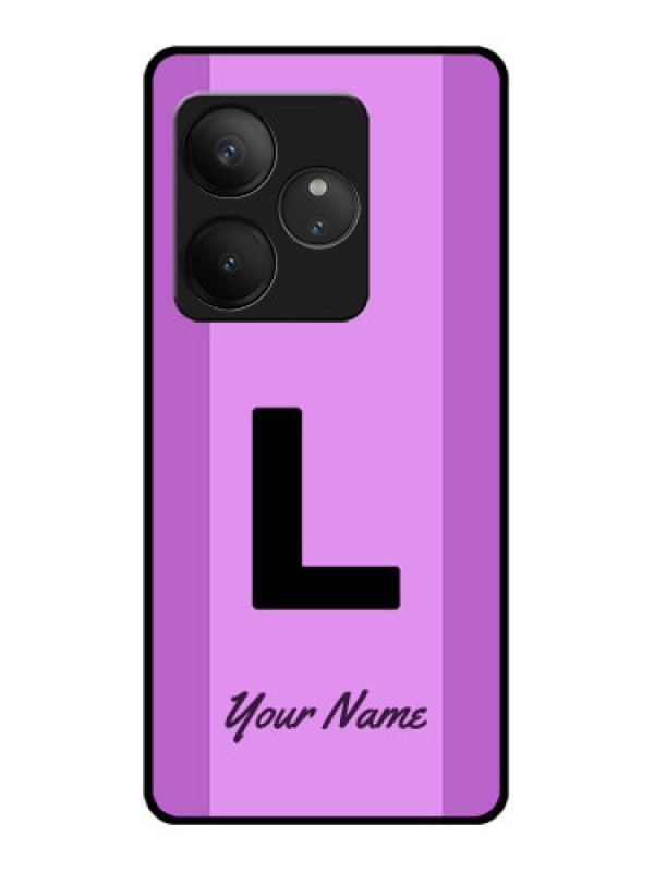 Custom Realme GT 6T 5G Custom Glass Phone CaseTricolor Custom Text Design