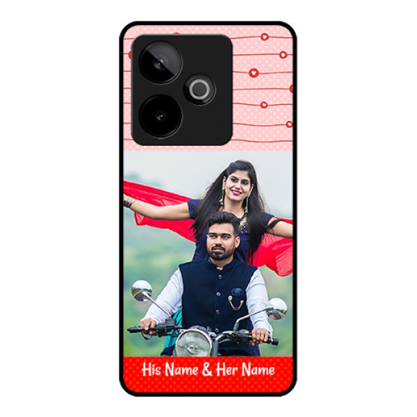 Realme GT 7 5G Custom Glass Phone Case - Red Pattern Case Design Realme GT 7 5G Custom Glass Phone Case - Red Pattern Case Design