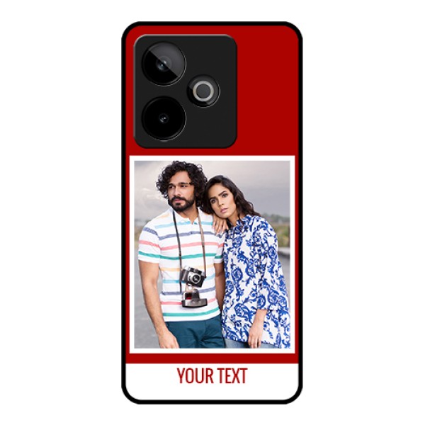 Realme GT 7 5G Custom Glass Phone Case - Red Color Design Realme GT 7 5G Custom Glass Phone Case - Red Color Design