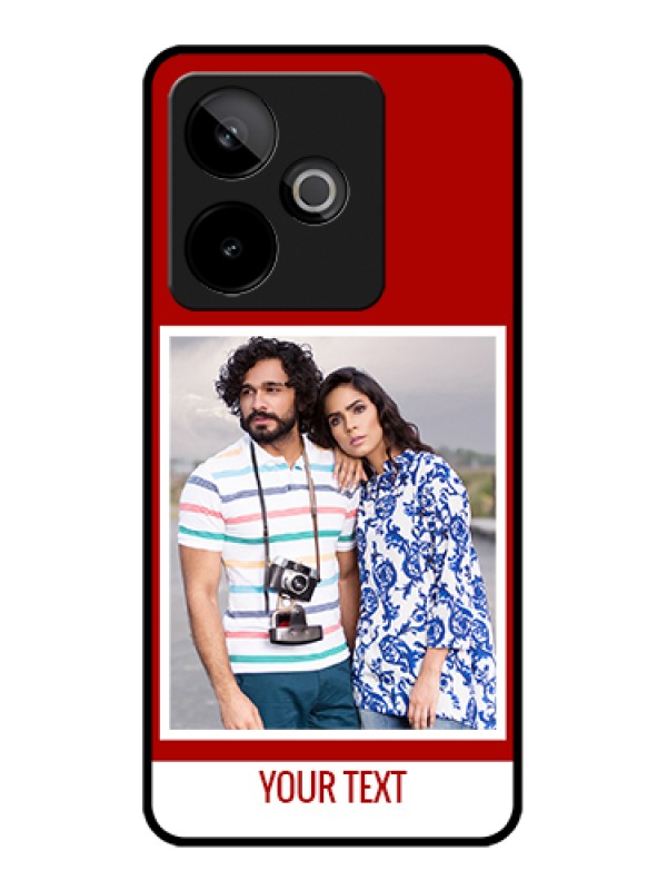 Custom Realme GT 7 5G Custom Glass Phone Case - Red Color Design