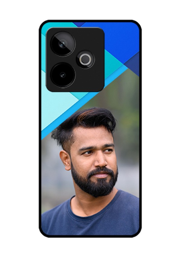Realme GT 7 5G Custom Glass Phone Case - Blue Pattern Design