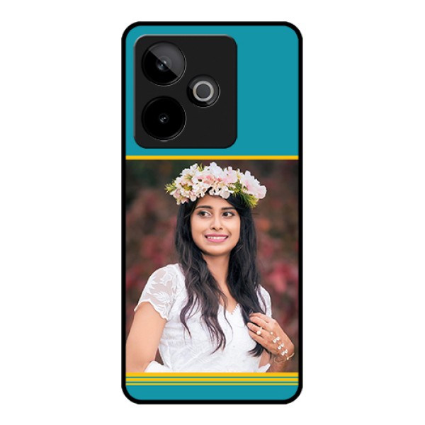 Realme GT 7 5G Custom Glass Phone Case - Yellow & Blue Design