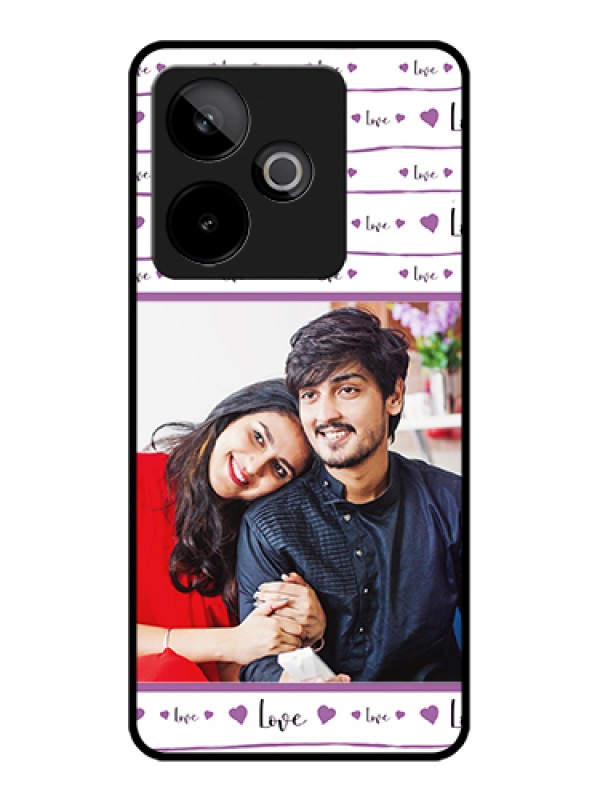 Custom Realme GT 7 5G Custom Glass Phone Case - Couples Heart Design