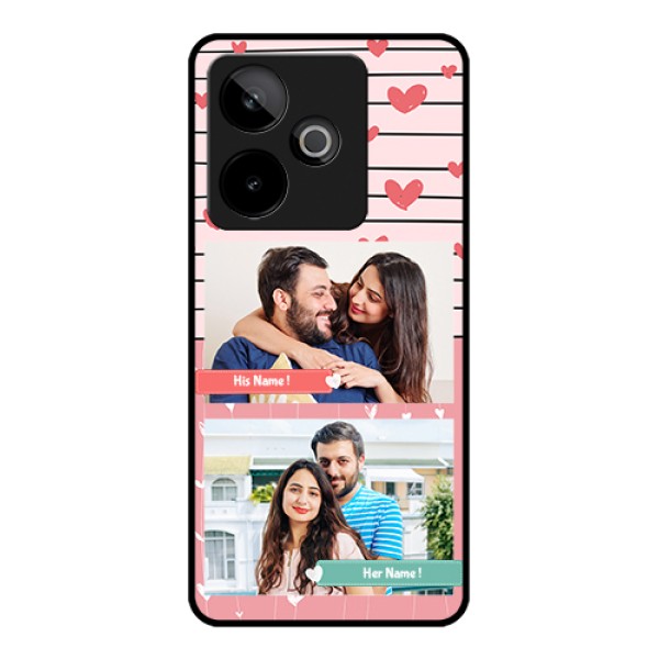 Realme GT 7 5G Custom Glass Phone Case - Photo With Heart Design Realme GT 7 5G Custom Glass Phone Case - Photo With Heart Design