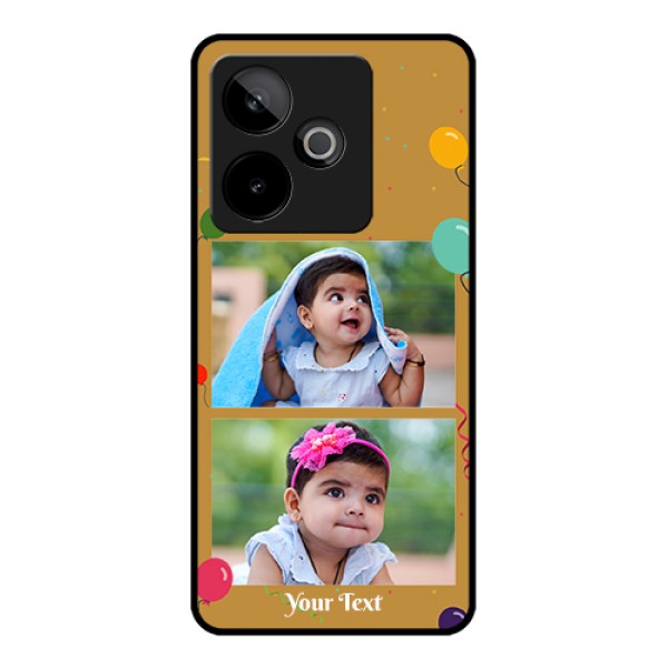 Realme GT 7 5G Custom Glass Phone Case - Image Holder With Birthday Celebrations Design