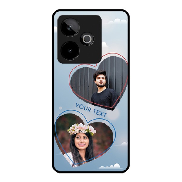 Realme GT 7 5G Custom Glass Phone Case - Blue Color Couple Design Realme GT 7 5G Custom Glass Phone Case - Blue Color Couple Design