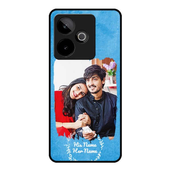 Realme GT 7 5G Custom Glass Phone Case - Blue Color Vintage Design Realme GT 7 5G Custom Glass Phone Case - Blue Color Vintage Design