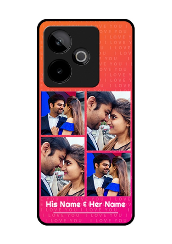 Realme GT 7 5G Custom Glass Phone Case - I Love You Pink Design
