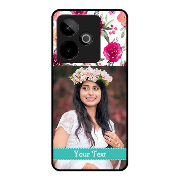 Realme GT 7 5G Custom Glass Phone Case - Water Colors Floral Design Realme GT 7 5G Custom Glass Phone Case - Water Colors Floral Design