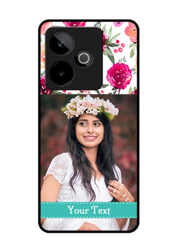Realme GT 7 5G Custom Glass Phone Case - Water Colors Floral Design