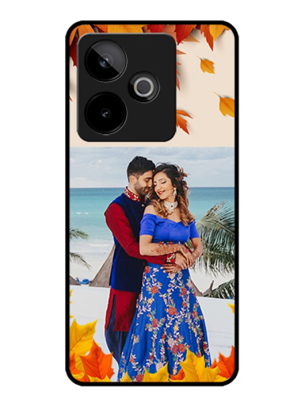 Custom Realme GT 7 5G Custom Glass Phone Case - Autumn Maple Leaves Design