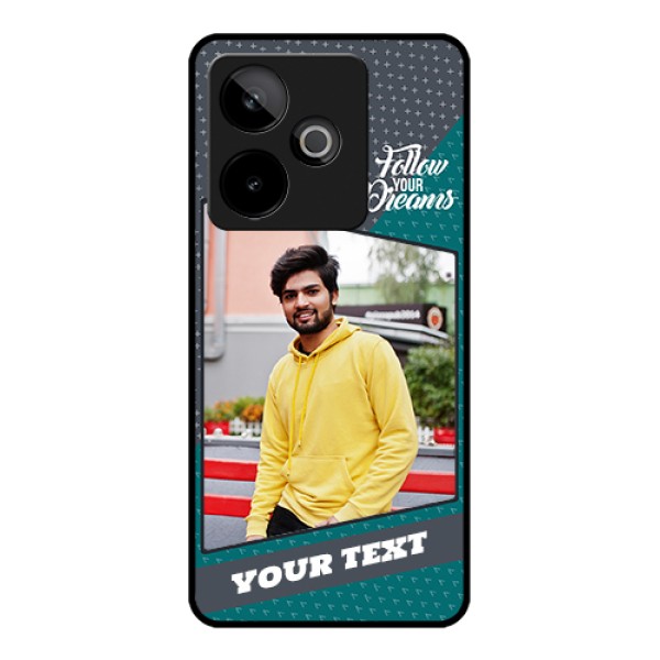 Realme GT 7 5G Custom Glass Phone Case - Background Pattern Design With Quote Realme GT 7 5G Custom Glass Phone Case - Background Pattern Design With Quote