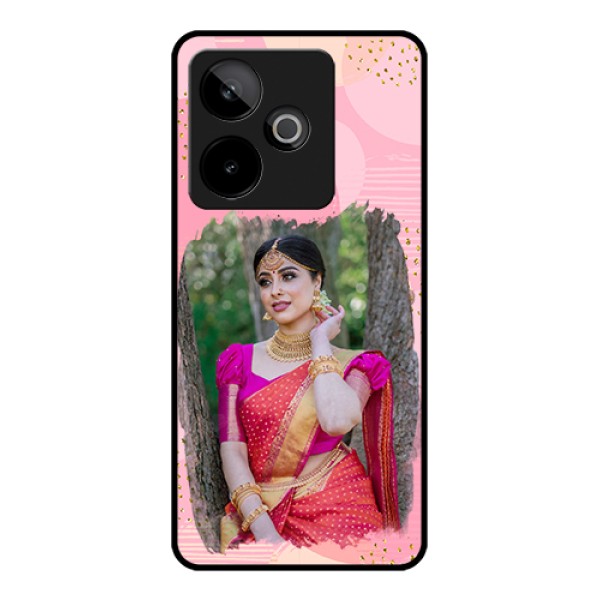 Realme GT 7 5G Custom Glass Phone Case - Gold Glitter Splash Design Realme GT 7 5G Custom Glass Phone Case - Gold Glitter Splash Design