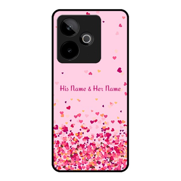 Realme GT 7 5G Custom Glass Phone Case - Floating Hearts Design Realme GT 7 5G Custom Glass Phone Case - Floating Hearts Design