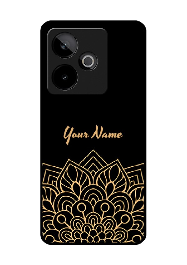 Realme GT 7 5G Custom Glass Phone Case - Golden Mandala Design
