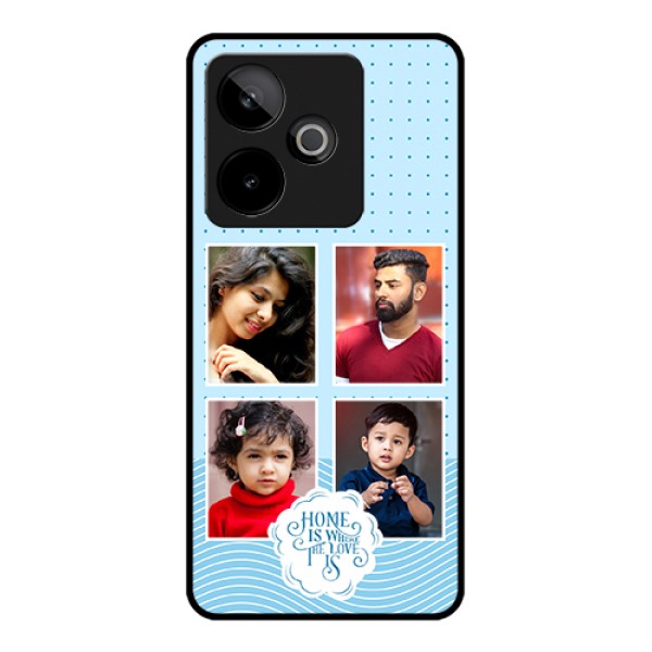 Realme GT 7 5G Custom Glass Phone Case - Cute Love Quote With 4 Pic Upload Design Realme GT 7 5G Custom Glass Phone Case - Cute Love Quote With 4 Pic Upload Design