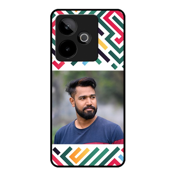 Realme GT 7 5G Custom Glass Phone Case - Colorful Maze Pattern Design Realme GT 7 5G Custom Glass Phone Case - Colorful Maze Pattern Design