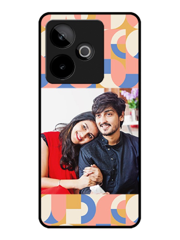 Custom Realme GT 7 5G Custom Glass Phone Case - Semi - Circle Maze Pattern Design