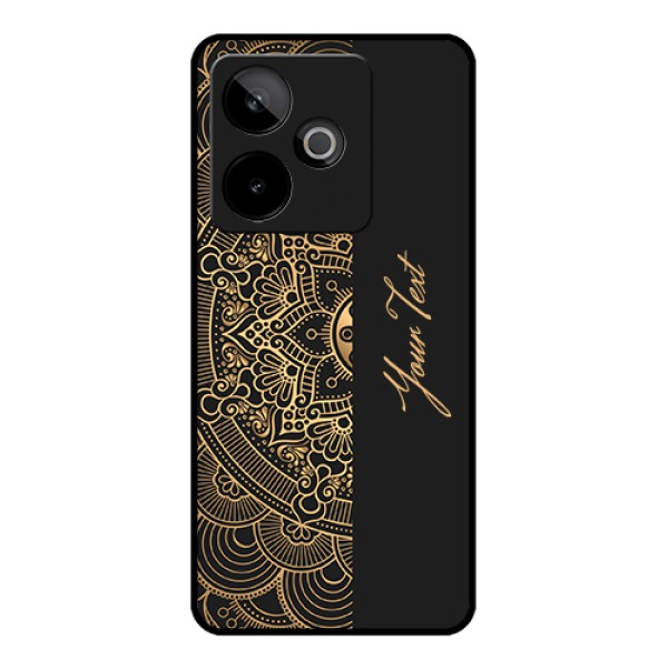 Realme GT 7 5G Custom Glass Phone Case - Mandala Art With Custom Text Design Realme GT 7 5G Custom Glass Phone Case - Mandala Art With Custom Text Design