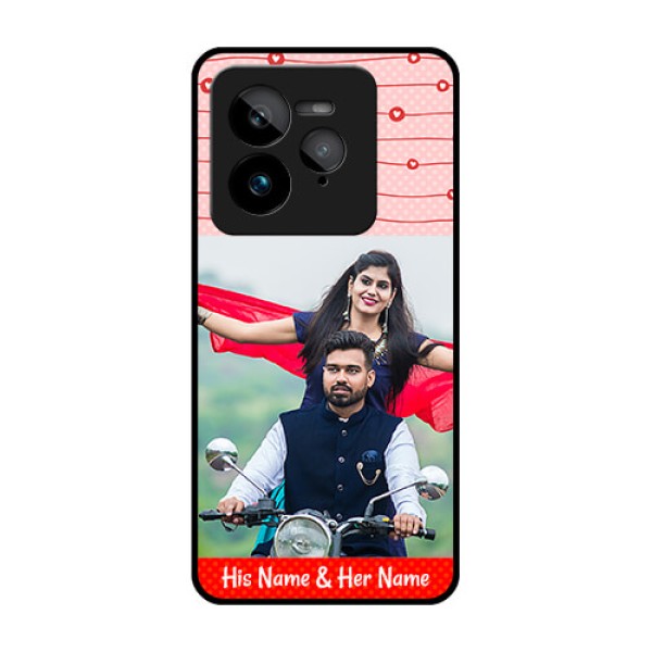 Realme GT 7 Pro Custom Glass Phone Case - Red Pattern Case Design Realme GT 7 Pro Custom Glass Phone Case - Red Pattern Case Design