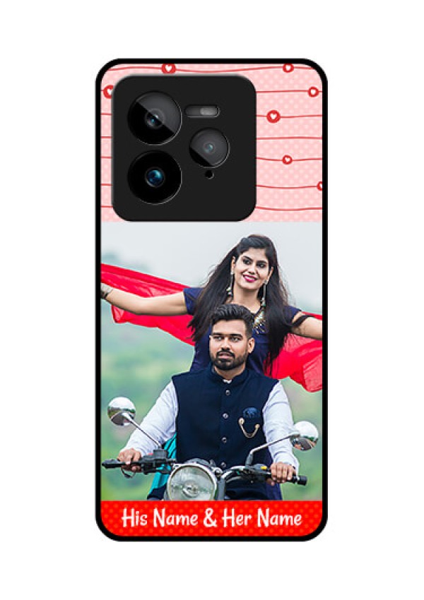 Realme GT 7 Pro Custom Glass Phone Case - Red Pattern Case Design