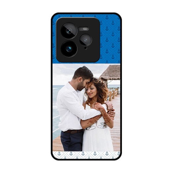 Realme GT 7 Pro Custom Glass Phone Case - Blue Anchors Design