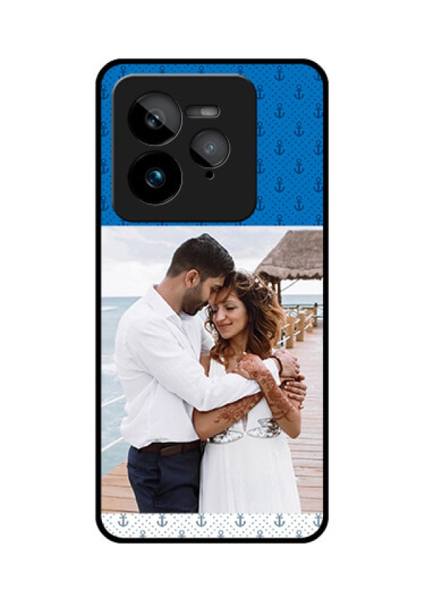 Realme GT 7 Pro Custom Glass Phone Case - Blue Anchors Design
