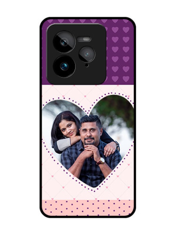 Custom Realme GT 7 Pro Custom Glass Phone Case - Violet Love Dots Design