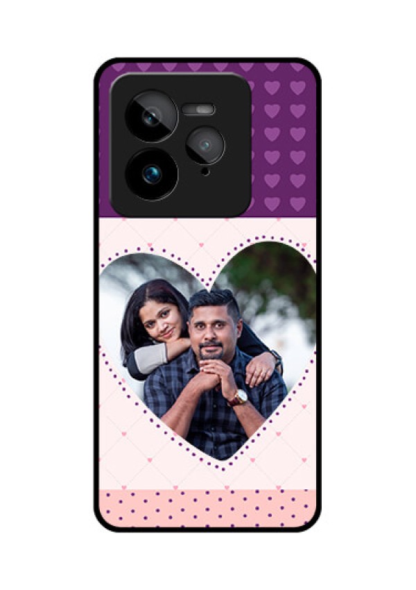 Realme GT 7 Pro Custom Glass Phone Case - Violet Love Dots Design