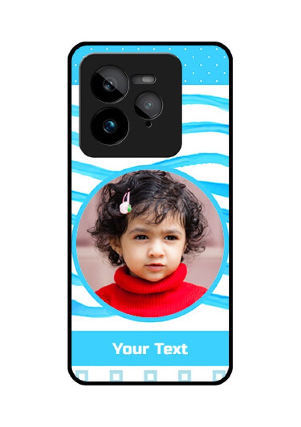 Realme GT 7 Pro Custom Glass Phone Case - Simple Blue Case Design