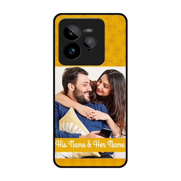 Realme GT 7 Pro Custom Glass Phone Case - Yellow Floral Design