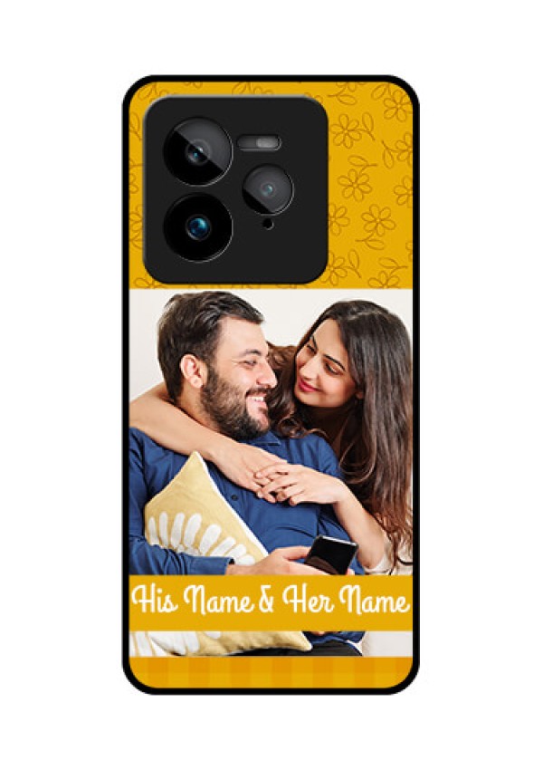 Realme GT 7 Pro Custom Glass Phone Case - Yellow Floral Design
