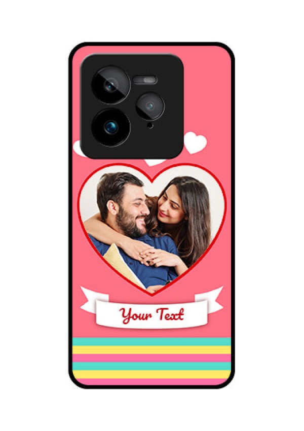 Realme GT 7 Pro Custom Glass Phone Case - Love Shapes Doodle Design