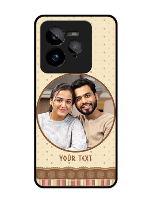 Custom Realme GT 7 Pro Custom Glass Phone Case - Brown Dotted Mobile Case Design