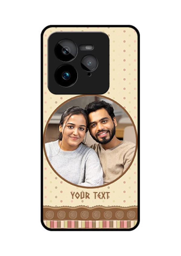 Realme GT 7 Pro Custom Glass Phone Case - Brown Dotted Mobile Case Design