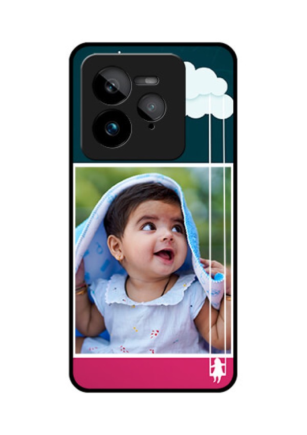 Realme GT 7 Pro Custom Glass Phone Case - Cute Girl With Cloud Design