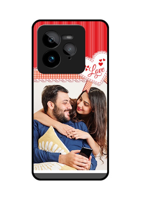 Realme GT 7 Pro Custom Glass Phone Case - Red Love Pattern Design
