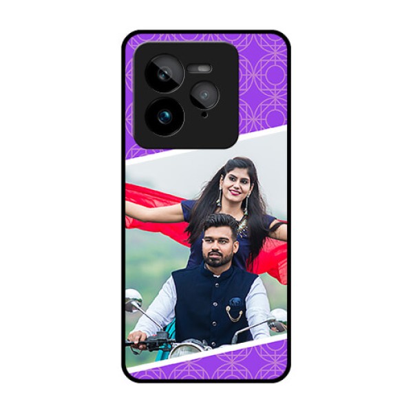 Realme GT 7 Pro Custom Glass Phone Case - Violet Color Pattern Design
