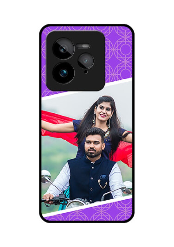 Realme GT 7 Pro Custom Glass Phone Case - Violet Color Pattern Design