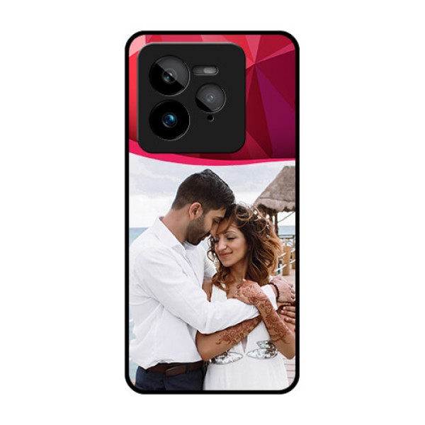 Realme GT 7 Pro Custom Glass Phone Case - Red Abstract Design