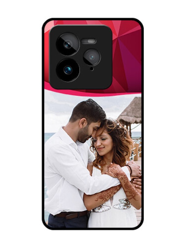 Custom Realme GT 7 Pro Custom Glass Phone Case - Red Abstract Design