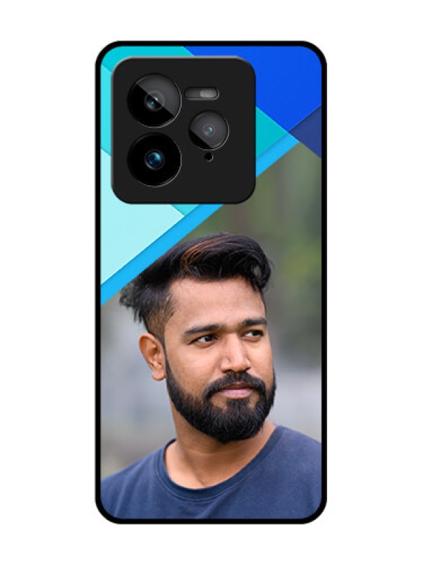 Custom Realme GT 7 Pro Custom Glass Phone Case - Blue Pattern Design